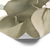 Frans Goud Bloemen Elegante Vrijgezellenfeest Thee Poster (Hoek)