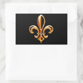 Frans Gouden Fleur de Lis Rechthoekige Sticker (Tas)