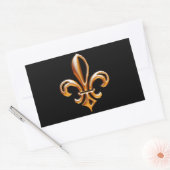 Frans Gouden Fleur de Lis Rechthoekige Sticker (Envelop)