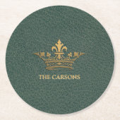  Frans Gouden Kroon Bewerkbare Naam Onderzetter (Voorkant)