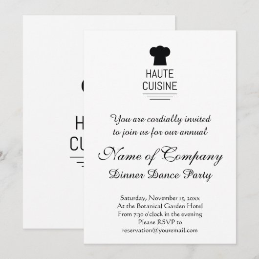 Frans Gourmet Haute Cuisine Kaart (Voorkant / Achterkant)