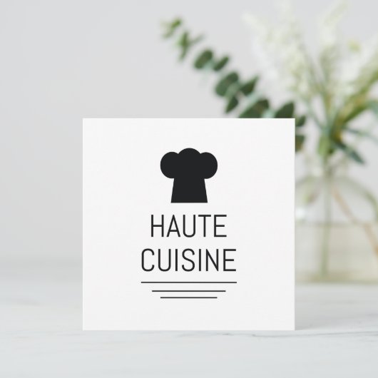 Frans Gourmet Haute Cuisine Kaart (Staand voorkant)