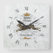  Frans grafisch Vierkante Klok (Voorkant)