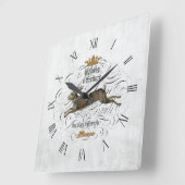  Frans grafisch Vierkante Klok (Hoek)