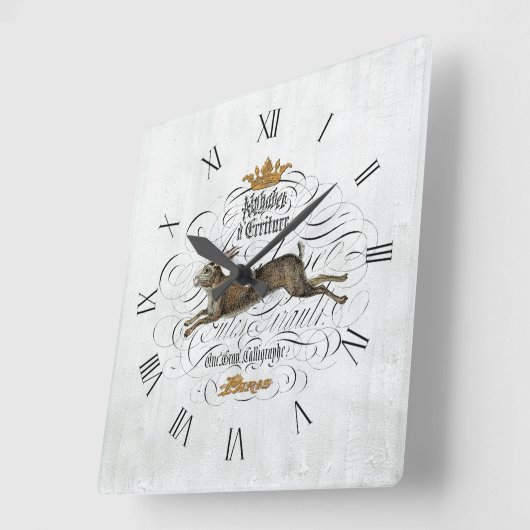  Frans grafisch Vierkante Klok (Hoek)