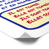 Frans Grammar Passe Compose Etre Poster (Hoek)