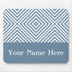 Frans Gray Diamond Chevron met eigen naam Muismat
