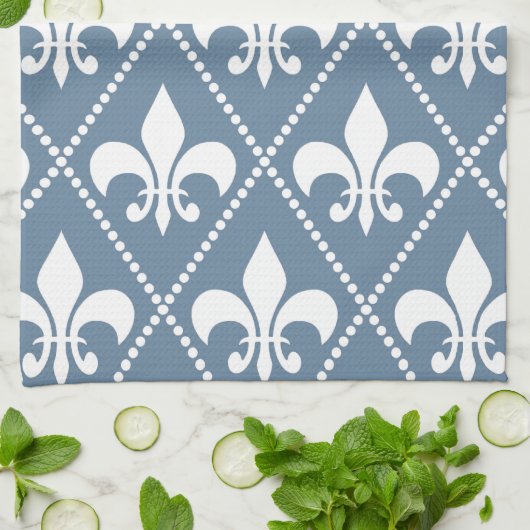 Frans Gray Fleur de Lis Theedoek (Gevouwen)