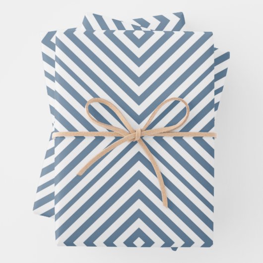 Frans Grijs Diamant Chevron Inpakpapier Vel (In situ)