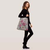Frans grijs patroon crossbody tas (Op model)