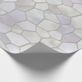 Frans grijs platina mozaïek cadeaupapier (Hoek)