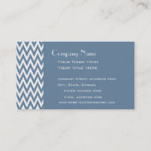 Frans Grijze Elegant Chevron Monogram Visitekaartj Visitekaartje (Achterkant)