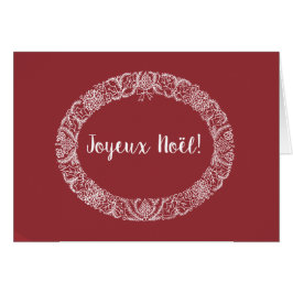 Frans Groet Kerstkrans Wit, Diep Rood