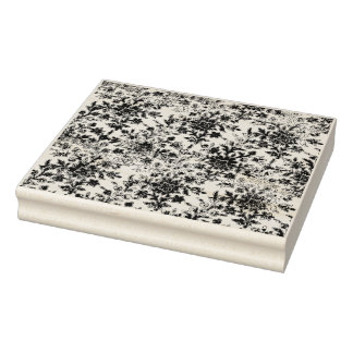 Frans Grungy Bloemen Textured Pattern Rubber Stamp Rubberstempel