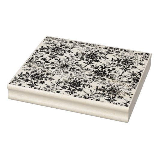 Frans Grungy Bloemen Textured Pattern Rubber Stamp Rubberstempel (Stempel)