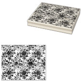 Frans Grungy Bloemen Textured Pattern Rubber Stamp Rubberstempel (Gestempeld)