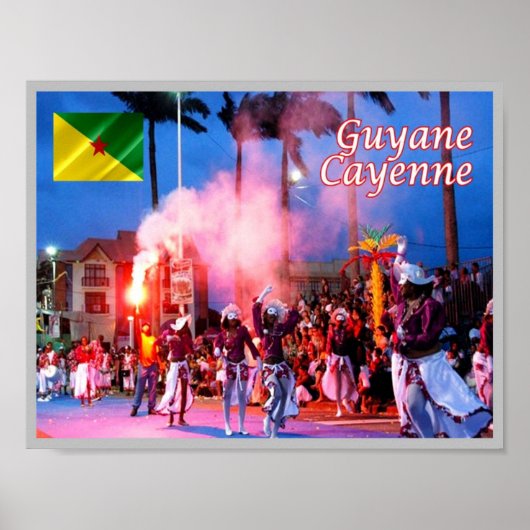 Frans Guyana - Cayenne - Le Carnaval - Poster (Voorkant)