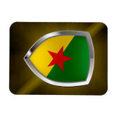 Frans Guyana Mettalic Emblem Magneet (Horizontaal)