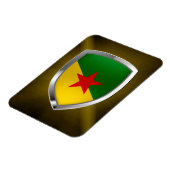 Frans Guyana Mettalic Emblem Magneet (Linkerzijde)