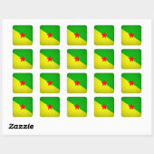 Frans-Guyana Vierkante Sticker (Vel)