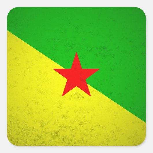 Frans-Guyana Vierkante Sticker (Voorkant)