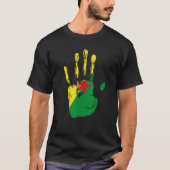 Frans Guyana Vlag Hand Mannen Vrouwen Kinder T-shirt (Voorkant)