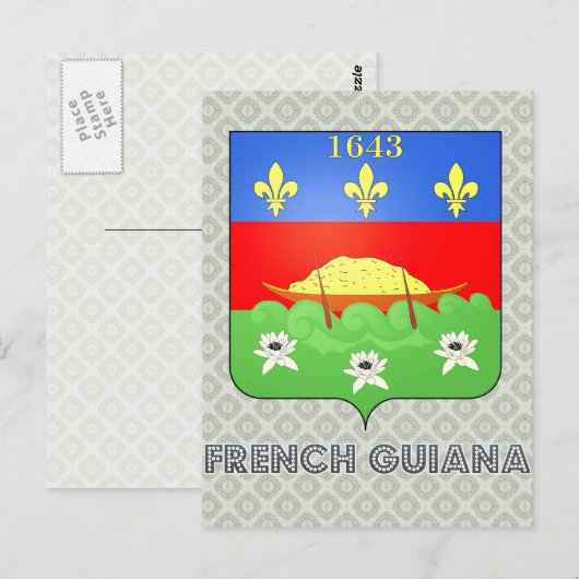 Frans-Guyana wapenschild Briefkaart (Voorkant / Achterkant)