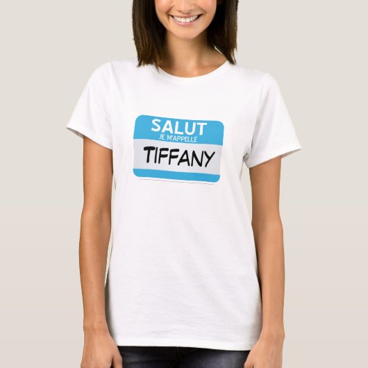 Frans Hallo mijn naam is ... Personaliseerbaar T-shirt (Voorkant)