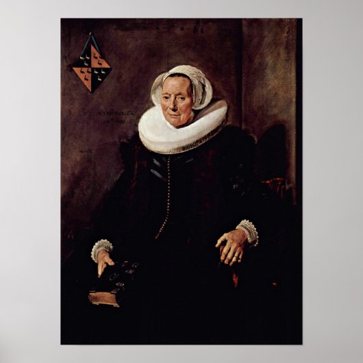 Frans Hals - Wife van Pieter Jacobsz Poster (Voorkant)