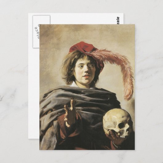 Frans Hals Young Man with Skull Briefkaart (Voorkant / Achterkant)