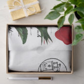 Frans handschrift en ontwerp Rode Rozen Serie 11 Tissuepapier (Geschenk)