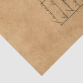 Frans handschrift en ontwerp Rode Rozen Serie 3 Tissuepapier (Detail)