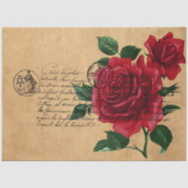 Frans handschrift en ontwerp van de Red Rose-serie Tissuepapier