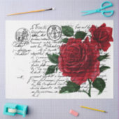 Frans handschrift en ontwerp van de Rode Roos Seri Tissuepapier (Craft)