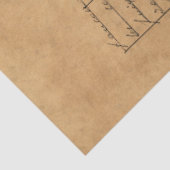 Frans Handschrift en Red Rose Series Design 3 Tissuepapier (Detail)