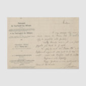  Frans handschrift Tissuepapier (Voorkant)