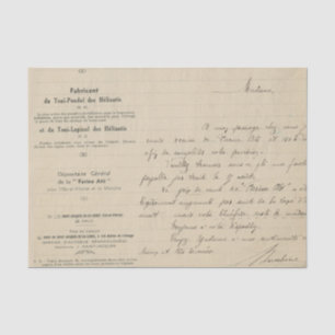 Frans handschrift Tissuepapier