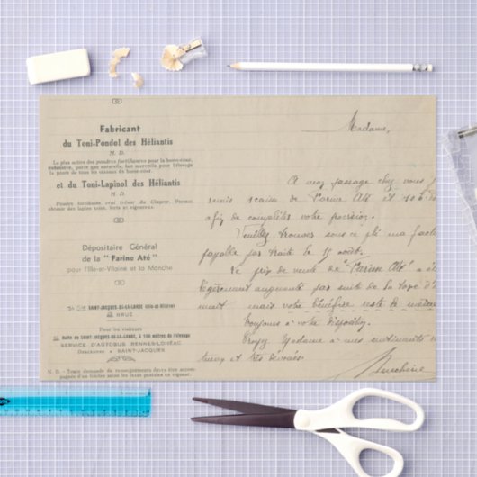  Frans handschrift Tissuepapier (Craft)