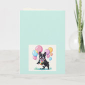 Frans Happy Day Franse Bulldog Feestdagen Kaart (Achterkant)