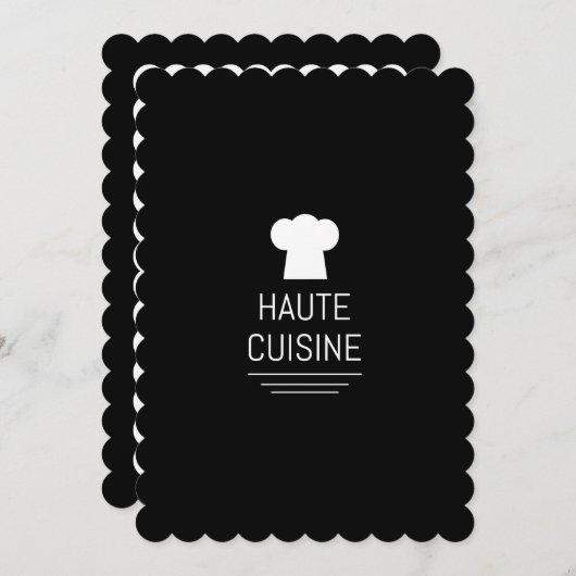 Frans Haute Cuisine Gourmet Kitchen Kaart (Voorkant / Achterkant)