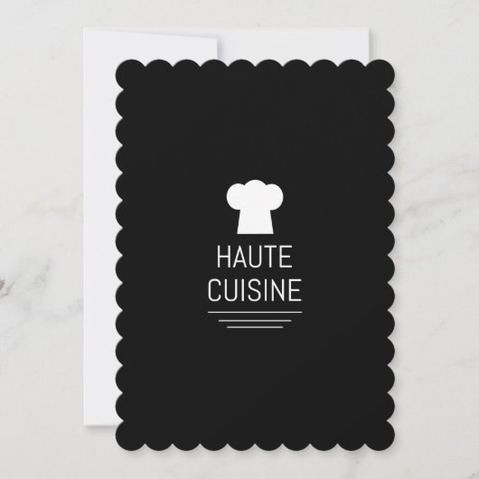 Frans Haute Cuisine Gourmet Kitchen Kaart (Voorkant)