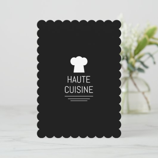 Frans Haute Cuisine Gourmet Kitchen Kaart (Staand voorkant)