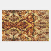  Frans Herfst Bruin Damask Dank u Inpakpapier Vel (Voorkant)