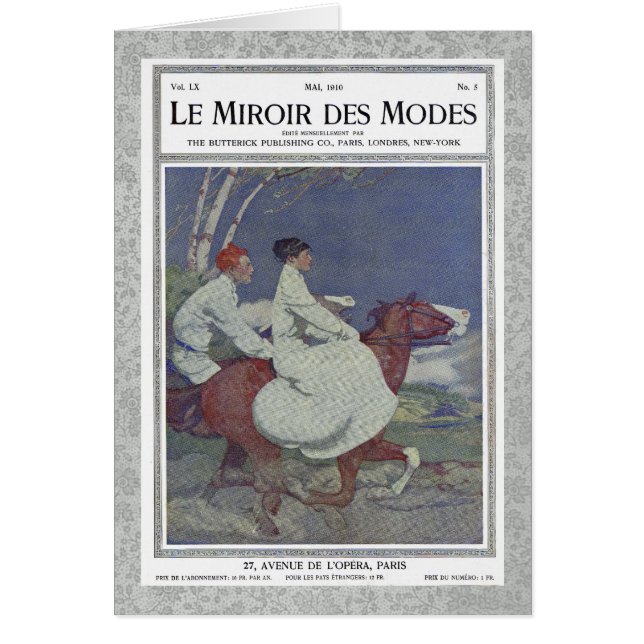  Frans Hoesje van het Tijdschrift met paardenrenne (Voorkant)