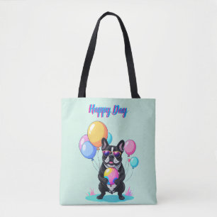 Frans hondenras Happy Day Franse Bulldog  Tote Bag