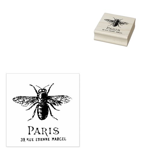  Frans Honeybee Paris Rubber Stamp Rubberstempel (Gestempeld)