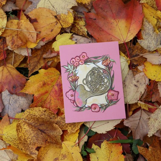 Frans Hoorn Band Camp Art Horns Band leraar Briefkaart