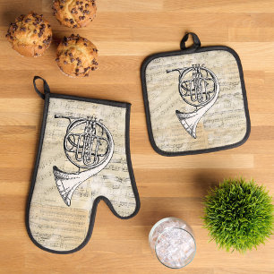  Frans Hoorn Bladmuziek Kunst Ovenwant & Pannenlap Set