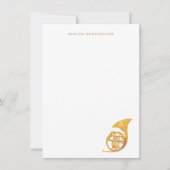 Frans hoorn briefpapier - Instrument Note Cards Notitiekaartje (Voorkant)