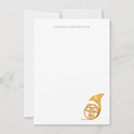 Frans hoorn briefpapier - Instrument Note Cards Notitiekaartje